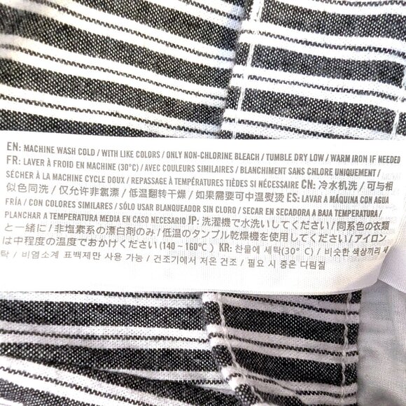 Hollister | Ultra High Rise Striped Cotton Gray & White Pants | Size Small - Picture 11 of 14